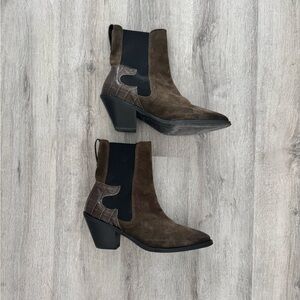 Allsaints western suede boots 40 (but fits 9)